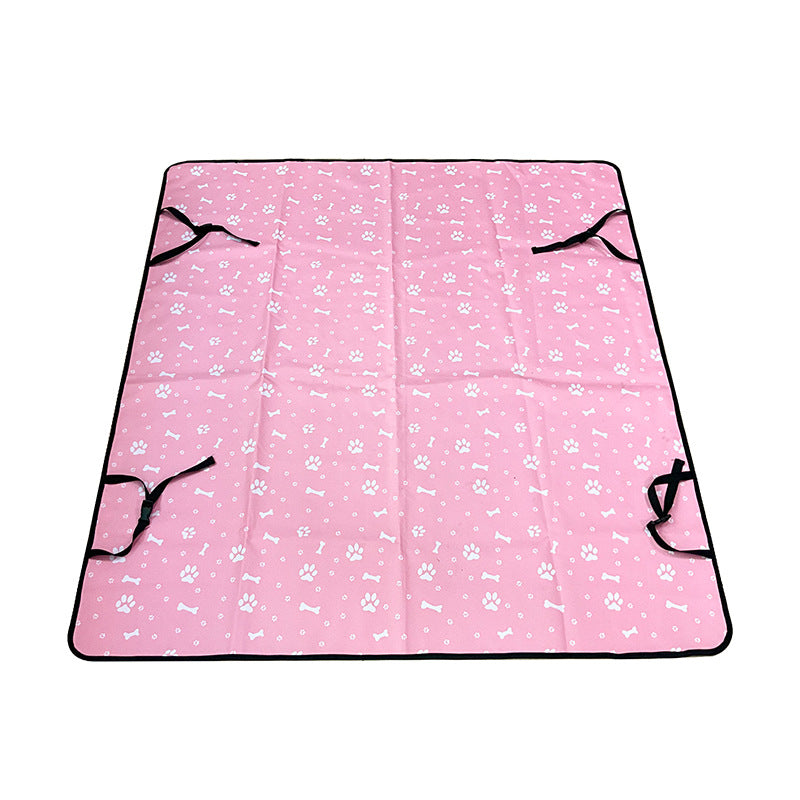 Car Pet Mat Rear Seat Water And Dirt Resistant Isolation Pad Pets Gym From House Pink Dog Bone Printed Back Row