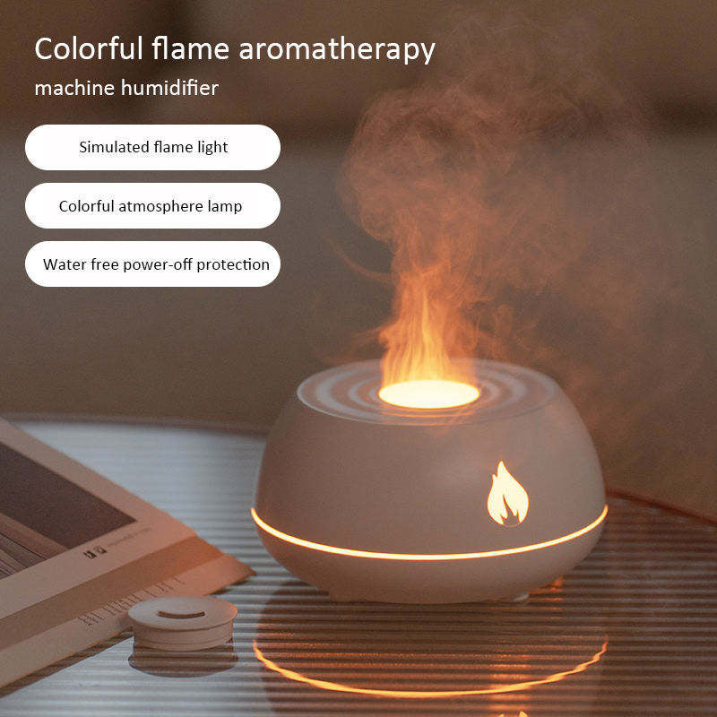 Flame Humidifier Aromatherapy Diffuser 7 Colors Light Home Home Decor dealsniper-net