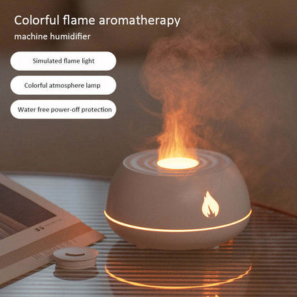 Flame Humidifier Aromatherapy Diffuser 7 Colors Light Home Home Decor dealsniper-net