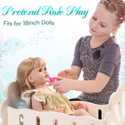 Baby Doll Crib Baby Doll Bed Doll Rocking Cradle