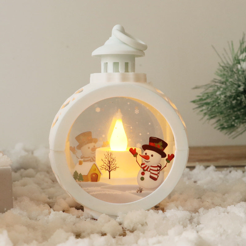 Christmas Decorations Retro Night Light Luminous Gift Holidays DealSniper.net Snowman White Trumpet