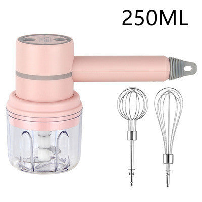 New Rechargeable Wireless Egg Beater Electric Baking Tool Kitchen dealsniper-net Pink set USB