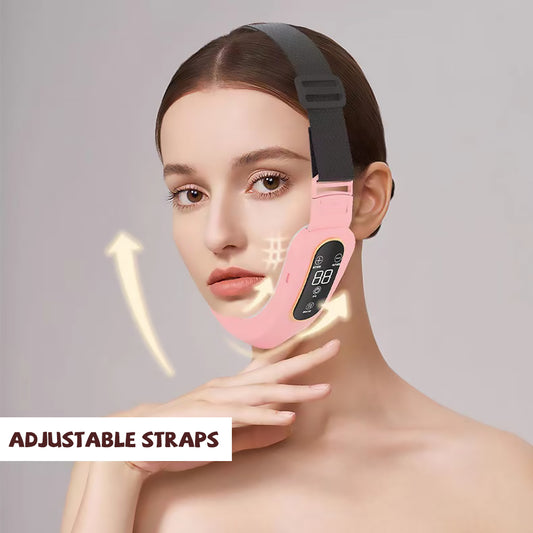 Microcurrent Face Massager EMS LED Photon Therapy V Shape Slimming Reduce Double Chin Remover Wrinkle Facial Lifting Device