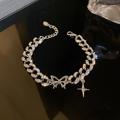 New Hollow Butterfly Exquisite Shining Rhinestone Bracelet Jewelry dealsniper-net