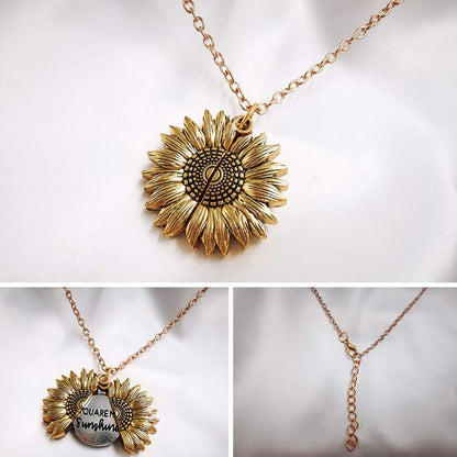 You Are My Sunshine Sunflower Necklace Women Men Women dealsniper-net