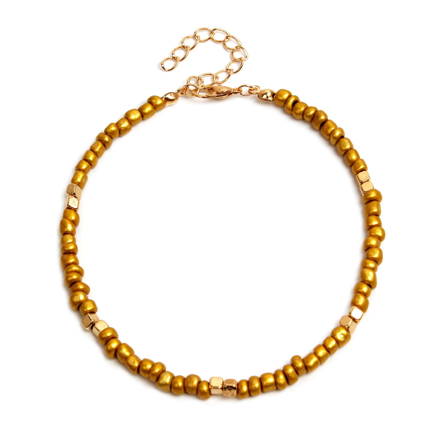 New Golden Rice Bead Beach Anklet Women Jewelry Gym From House Yellow