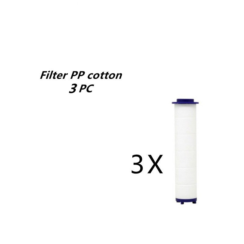 Propeller Driven Shower Head With Stop Button And Cotton Filter