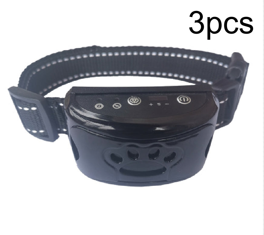 Rechargeable waterproof dog collar Pets DealSniper.net Black 3pcs