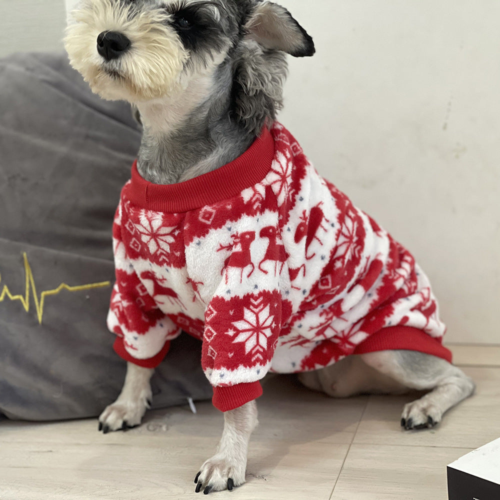 Winter Warm Padded Dog Clothes Christmas Pet Sweater Deals DealSniper.net