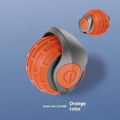 New Interactive Cat Toys Ball Auto Electric Rolling Ball Toys Pets Gym From House Orange Red