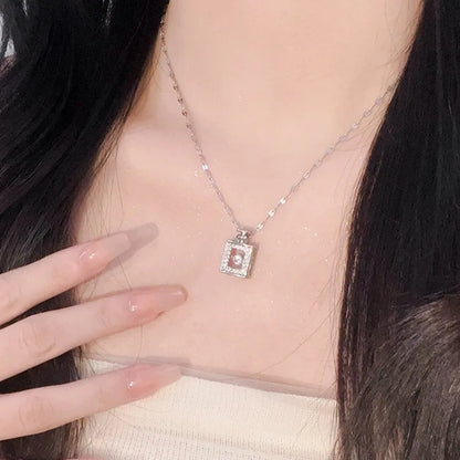 Valentines Day Gift Perfume Bottle Pendant Titanium Steel Necklace Jewelry Gym From House