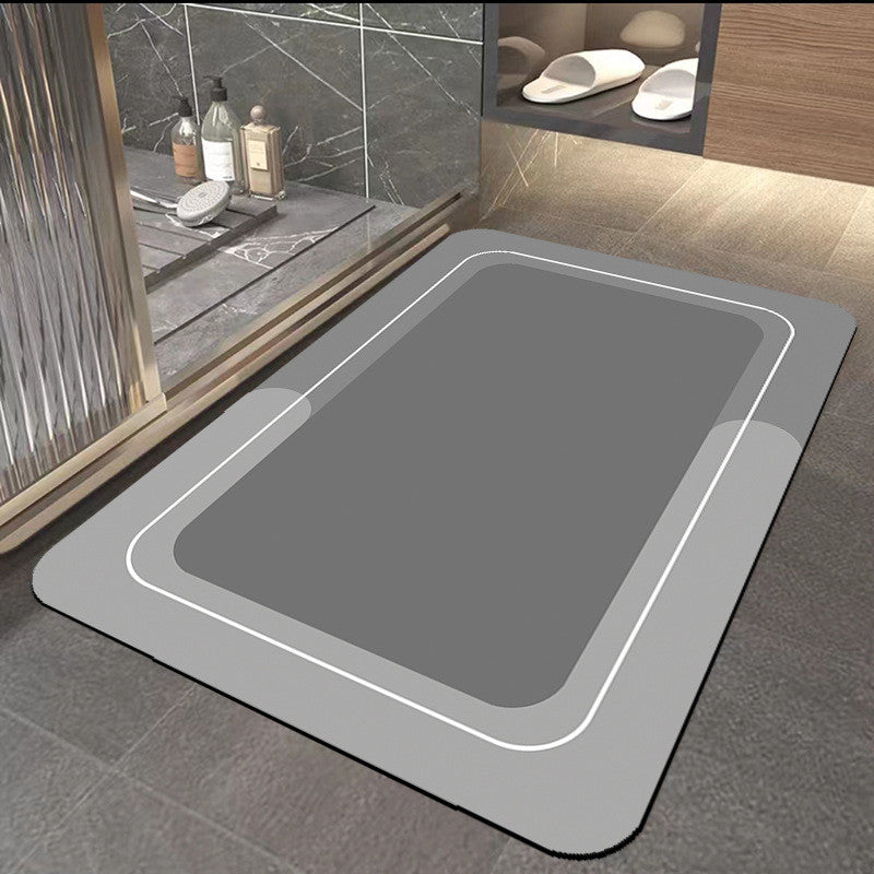 Bathroom Absorbent And Quick-drying Floor Mat House DealSniper.net Light Grey Rectangle 40x60cm