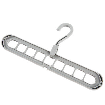 9-hole Clothes Hanger Organizer Space Saving Hanger House DealSniper.net Grey 1PC
