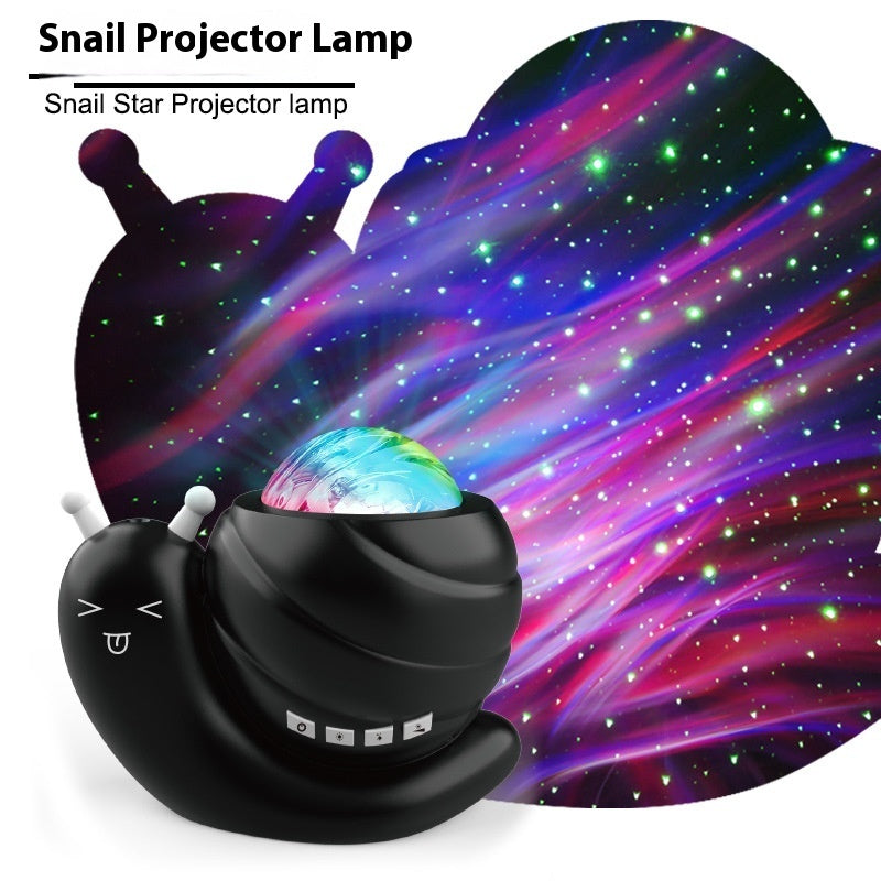 New Snail Starry Sky Projection Lamp Projector Gadgets Gym From House Black Basic Model