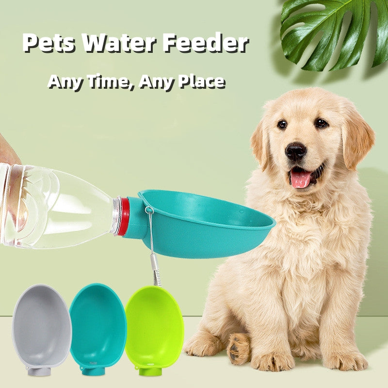 Portable Dog Drinking Bowl Outdoor Water Feeding Pet Outside Pets dealsniper-net