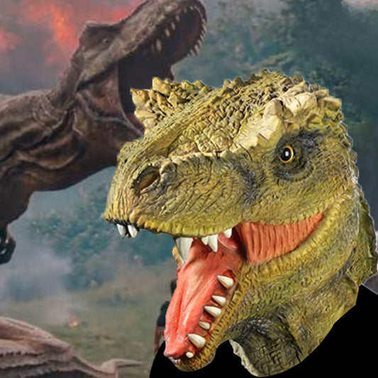 Dinosaur Mask Tyrannosaurus Rex Halloween Cosplay Costume Holidays Gym From House Green