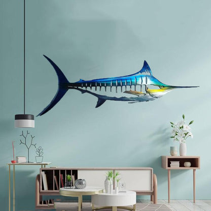New Style Shark Stainless Steel Art Decorations Home Decor Gym From House F 25X8cm