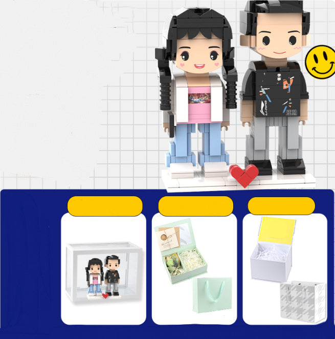Portrait Building Blocks Puzzle Character Photo Kids DealSniper.net