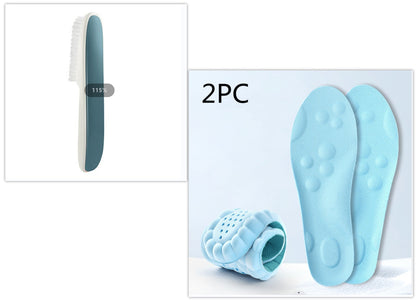 4D Soft Insoles Health DealSniper.net Shoe brush and sky bluce insol 35 to 36