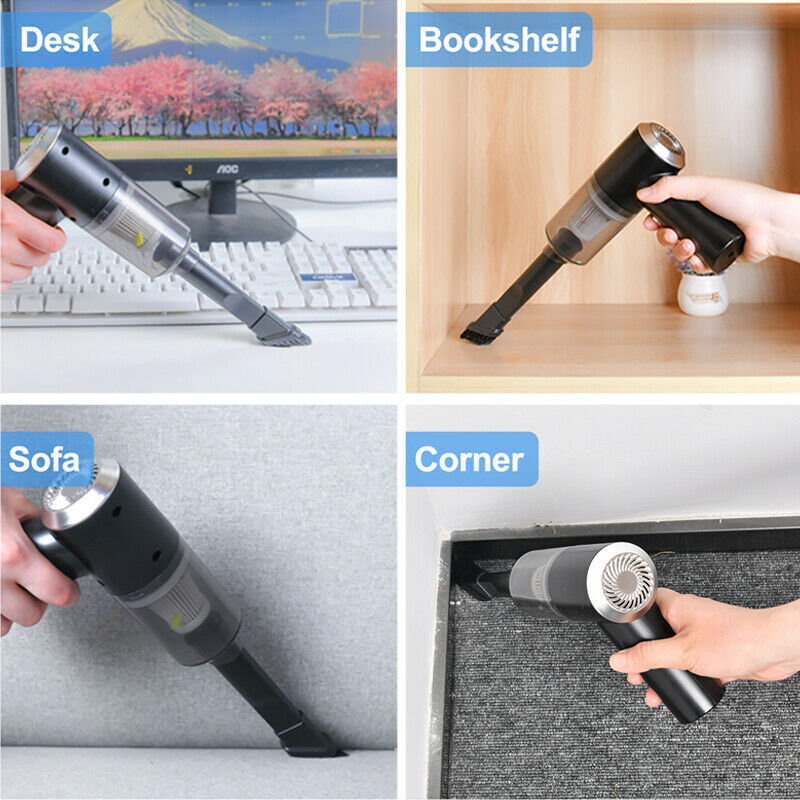 Portable Car Vacuum Cleaner, Handheld Vacuum High Power Cordless, Hand Vacuum Rechargeable Easy To Clean Car Interior, Desktop, Sofa, Keyboard, Drawer And Crevices, Small Spaces Vehicle dealsniper-net