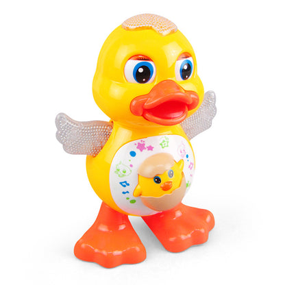 Cute Dancing Duck Educational Toy Musical Lighting Doll Kids Gym From House