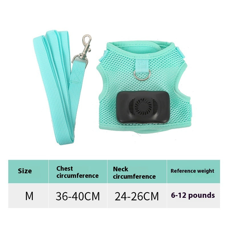 Pets Dog Vest Chest Strap Cooling And Breathable With Air Conditioner Pet Products Pets dealsniper-net Mint Green M