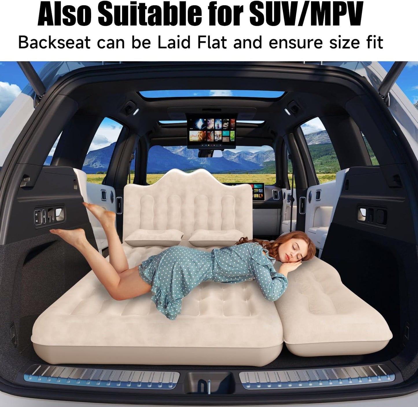Car Air Mattress Inflatable SUV Truck Air Mattress Back Seat