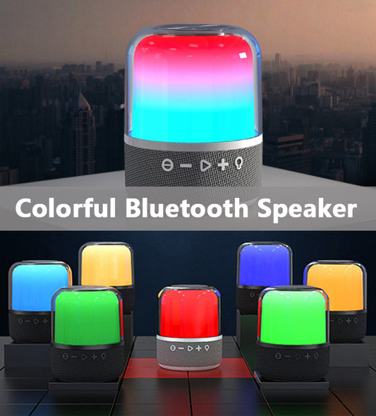 New Color Glass Bluetooth Speaker Sound Led Colorful Light Gadgets Gym From House