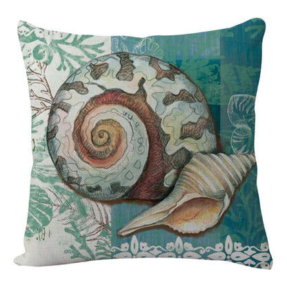 Cushion Covers Sea Turtle Printed Throw Pillow Cases House dealsniper-net B shell 45x45cm