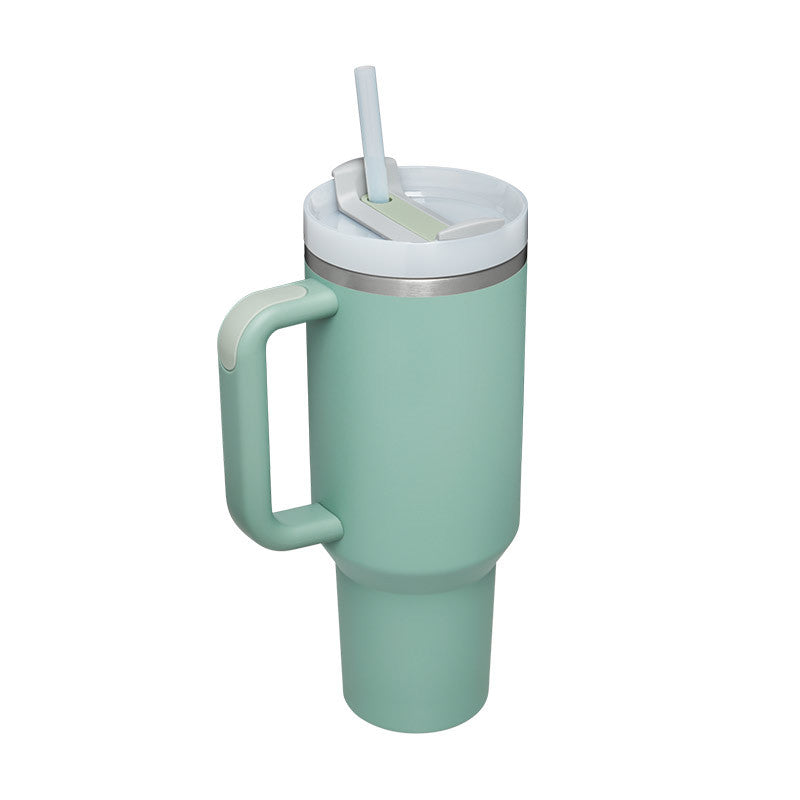 Valentines Day Gift Thermal Mug 40oz Straw Coffee Insulation Cup Holidays dealsniper-net Eucalyptus 1200ML