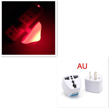 LED Night Light Mushroom Wall Socket Lamp EU US Plug Warm White Home dealsniper-net Mushroom AU Red