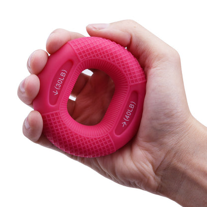 Silicone Adjustable Handle 20-80 Pounds Grip Ring Finger Forearm Trainer Sports Gym From House Rose Red