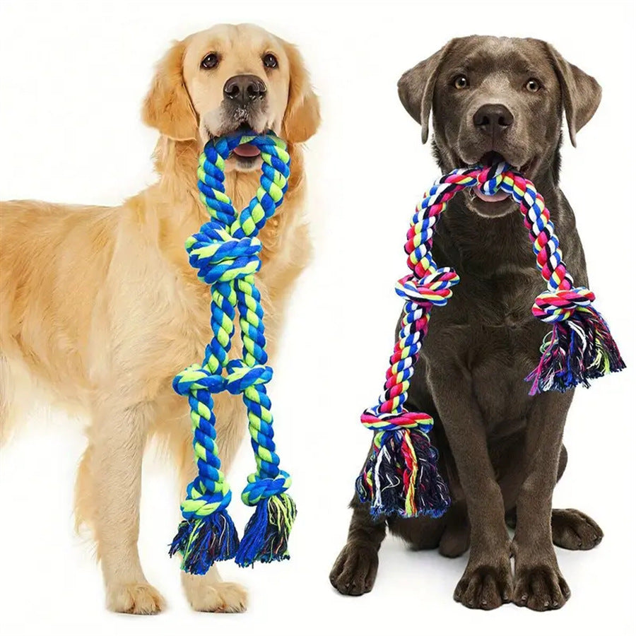 Heavy-Duty Rope Knot Dog Toys For Large Breeds Dental Health Pets dealsniper-net