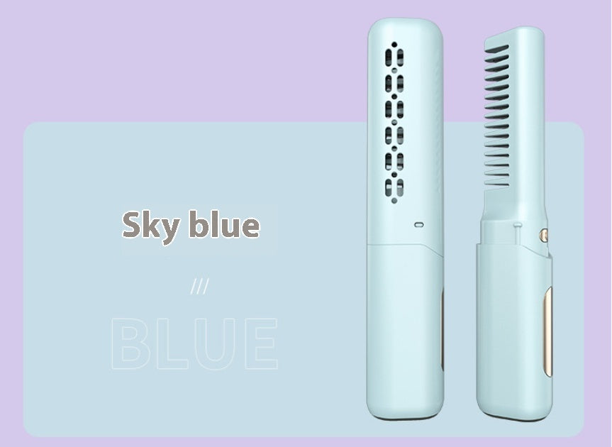 Straight Comb USB Charging Small Portable Beauty DealSniper.net Sky Blue English Version