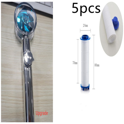 New Turbo Propeller Shower Head Water Saving High Pressure Flow