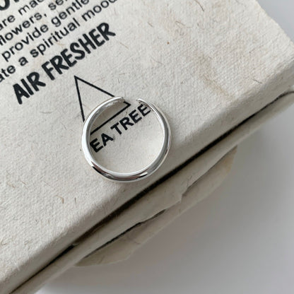 Korean Simple Minimalist Smooth Ring For Women Jewelry Gym From House