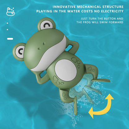 Little Frog Bath Toy, Baby Bathroom, Wind-Up Wind-Up Floating Toy Kids Gym From House