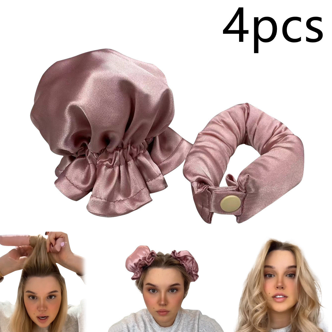 New Heatless Curl Stick With Cloth Cover Cute Ball Head