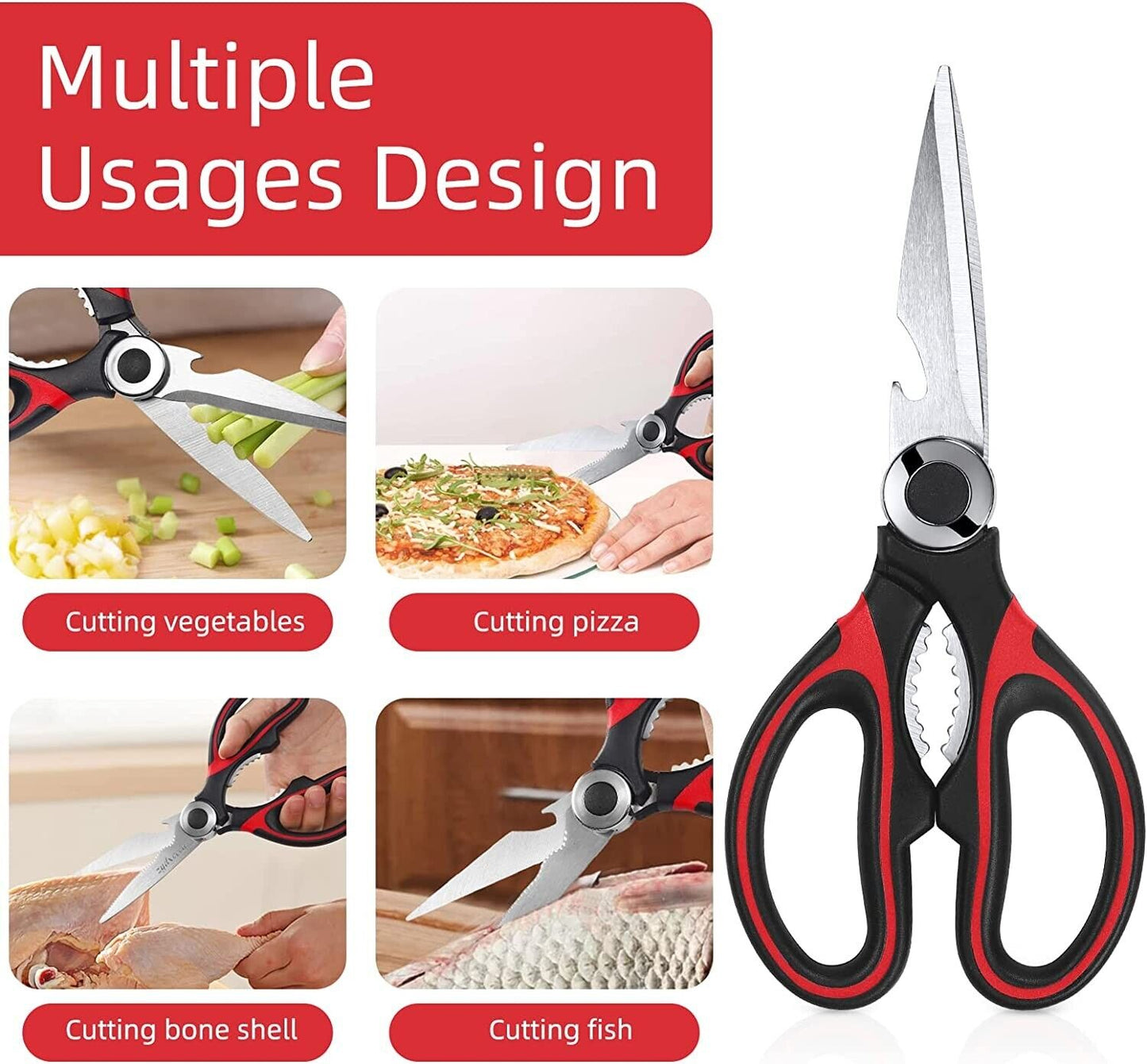 Kitchen Shears Scissors Heavy Duty Cooking Food Meat Chicken Utility Kitchen DealSniper.net
