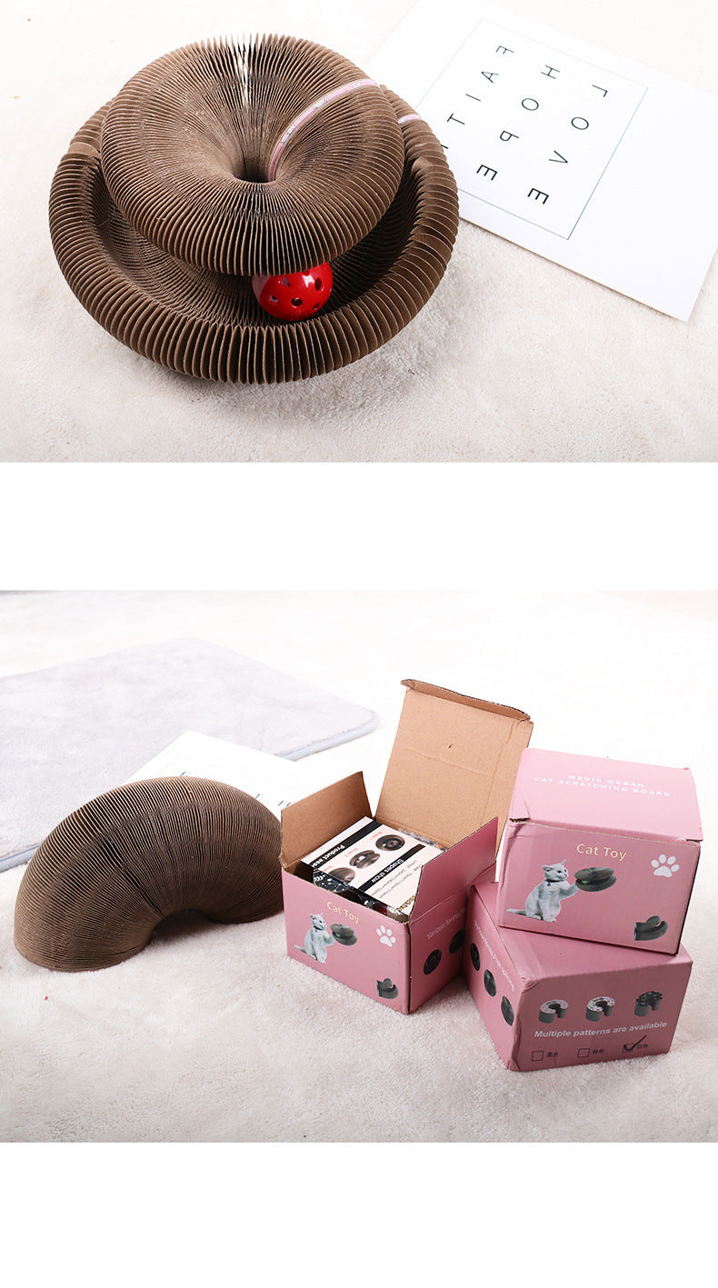 Magnetic Organ Changeable Corrugated Paper Cat Scratch Board Pets DealSniper.net