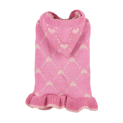 Small Dog Sweater Hoodies Dress Pets dealsniper-net Pink L