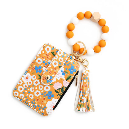 Women's Floral Print Leather Card Bag Women dealsniper-net 4 Yellow