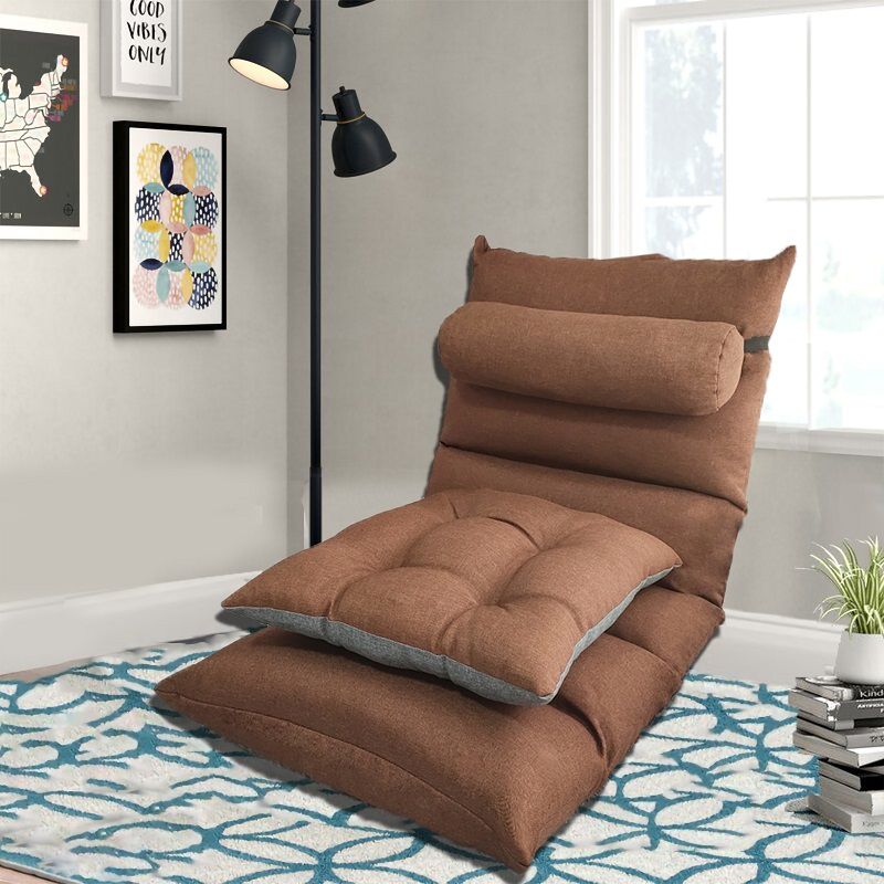 Lazy Sofa Tatami Single Small Sofa Bedroom Bed Backrest Cute Leisure Home dealsniper-net Coffee Liner and lumbar pillow