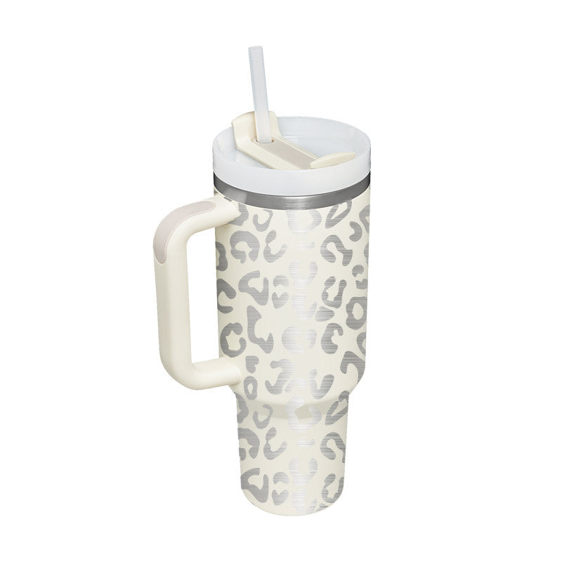 Valentines Day Gift Thermal Mug 40oz Straw Coffee Insulation Cup Holidays dealsniper-net Ivory white 1200ML