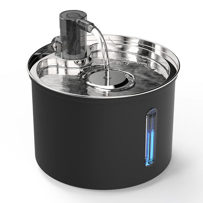 Pet Stainless Steel Plastic Spray Mute Water Dispenser Pets dealsniper-net