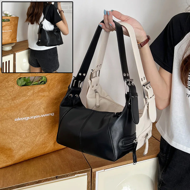 Y2K Style Shoulder Bag For Women Trendy Motorcycle Women DealSniper.net