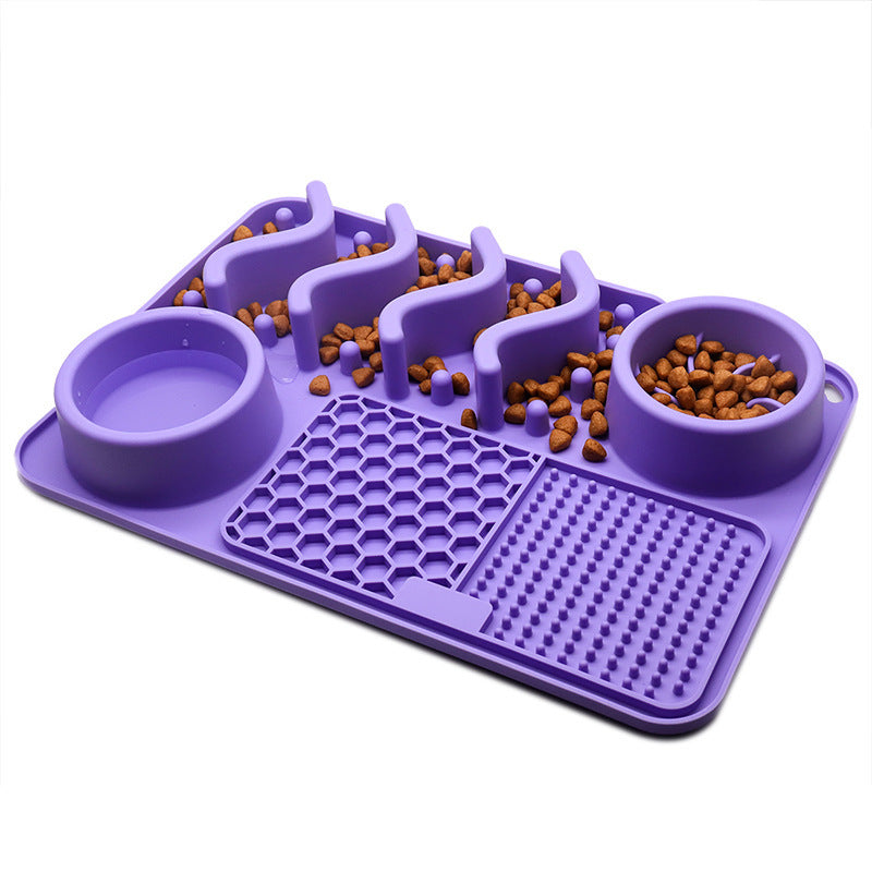 Dog Silicone Licking Pad Pet Licking Mat Silicone Smelling Mat Pets dealsniper-net Small Purple Licking Pad