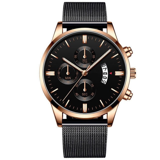 Mens Business Luxury Watches For Men Mesh Band Quartz Watch Jewelry Gym From House Rose Gold Rose G