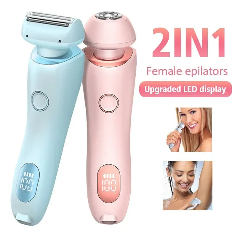 2 In 1 Hair Removal Epilator USB Rechargeable Trimmer Beauty dealsniper-net