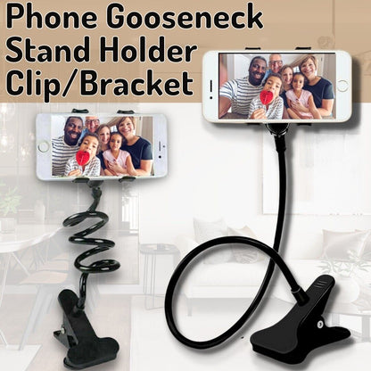 Universal Lazy Mobile Phone Gooseneck Stand Holder Flexible Bed Desk Table Clip Phones DealSniper.net